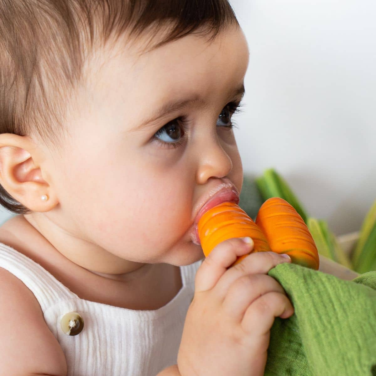 Oli & Carol Mini Doudou Teether - Cathy the Carrot