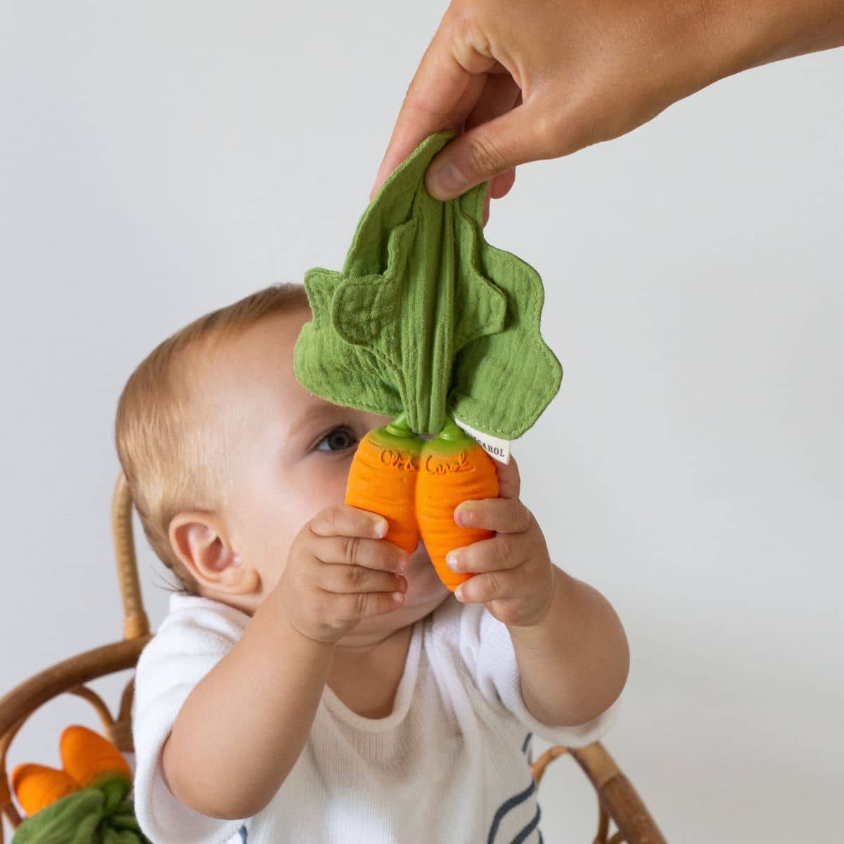 Oli & Carol Mini Doudou Teether - Cathy the Carrot
