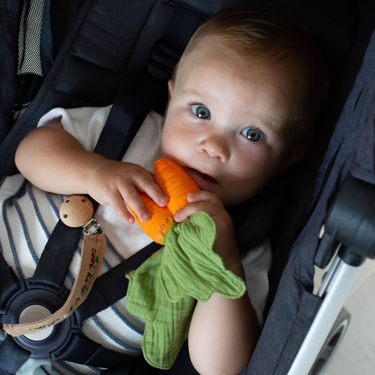 Oli & Carol Mini Doudou Teether - Cathy the Carrot