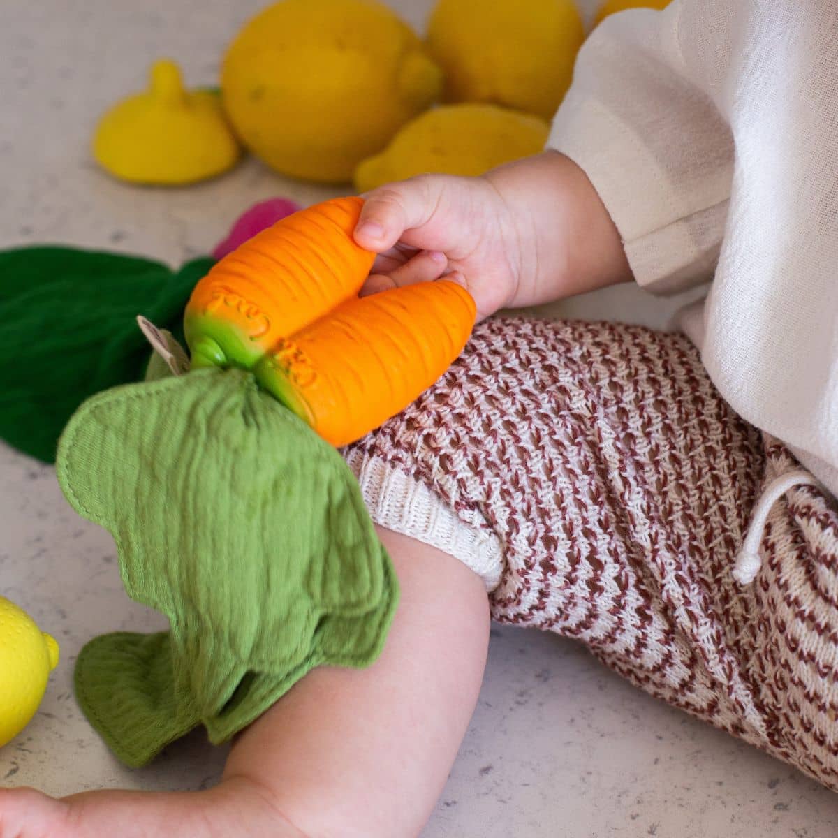 Oli & Carol Mini Doudou Teether - Cathy the Carrot