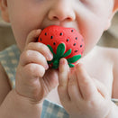 Oli & Carol Natural Rubber Chewy-to-Go Mini Teether - Sweetie the Strawberry