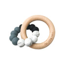 One.Chew.Three Duo Silicone and Beech Wood Teether - Mono Ombre