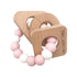 One.Chew.Three Shapes Silicone and Beech Wood Teether - Pink