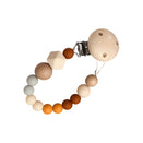 One.Chew.Three Silicone Dummy Holder Clip - Ombre Earth