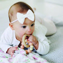 One.Chew.Three Duo Silicone and Beech Wood Teether