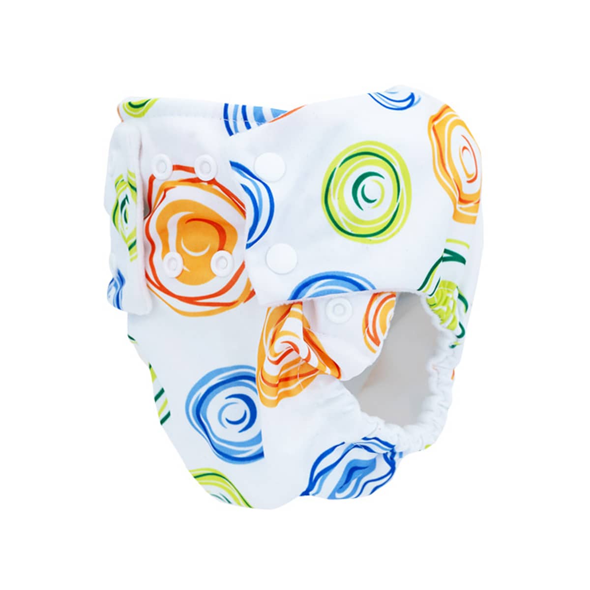 Pea Pods One Size Reusable Nappy - Swirl Print