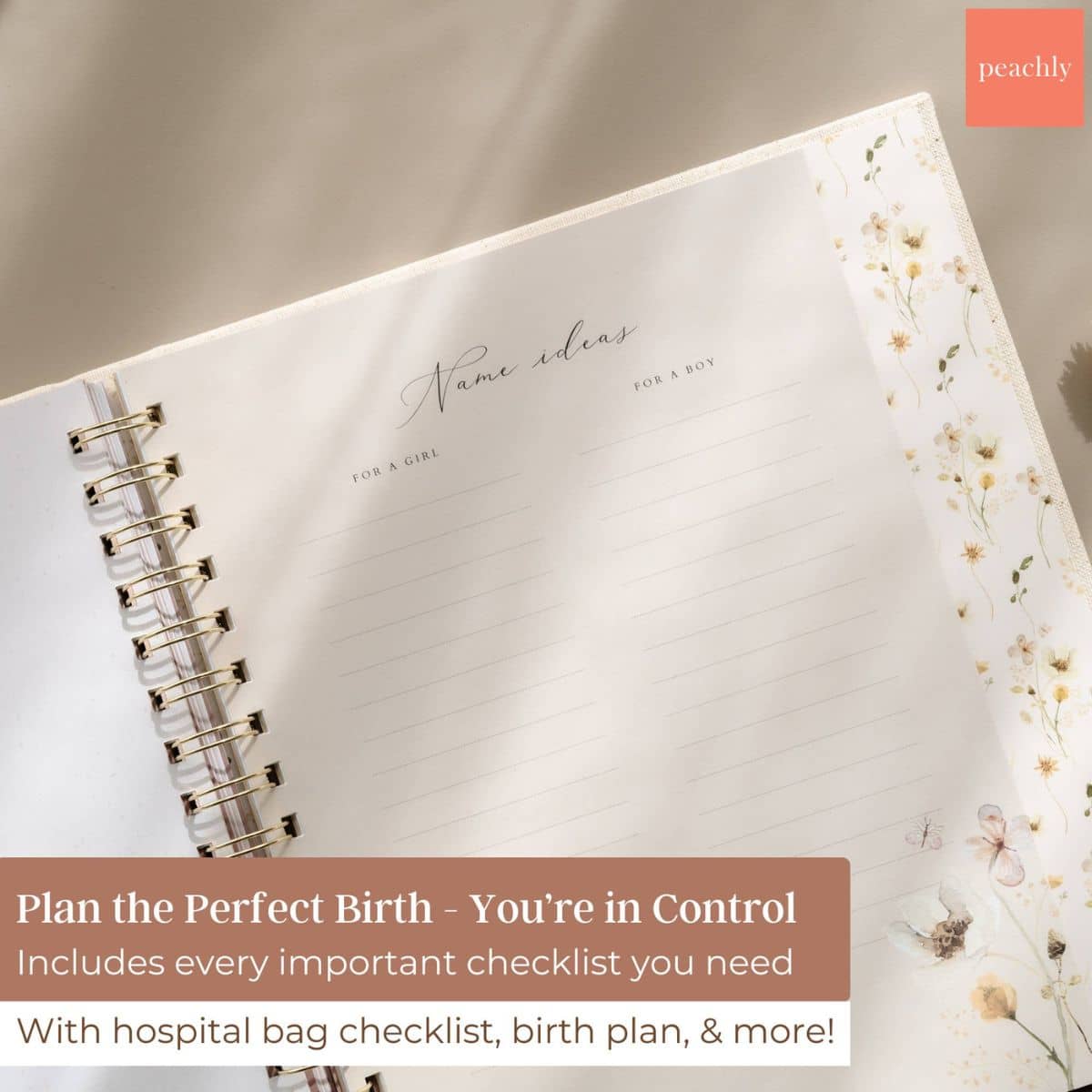 Peachly Audrey Pregnancy Journal - Beige