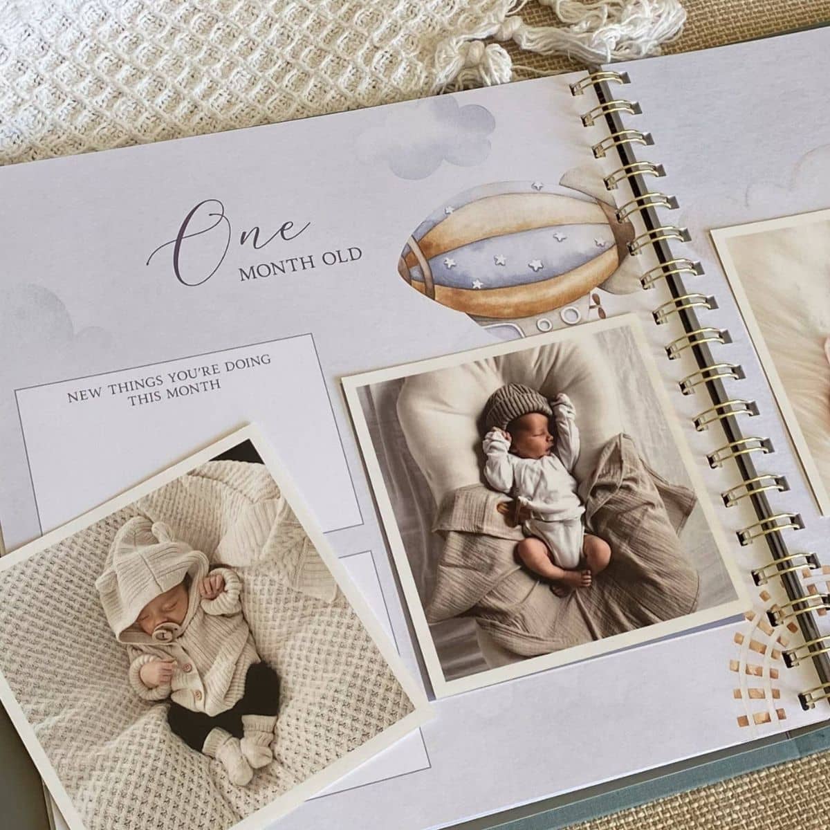 Peachly Baby Memory Book - Finn Blue