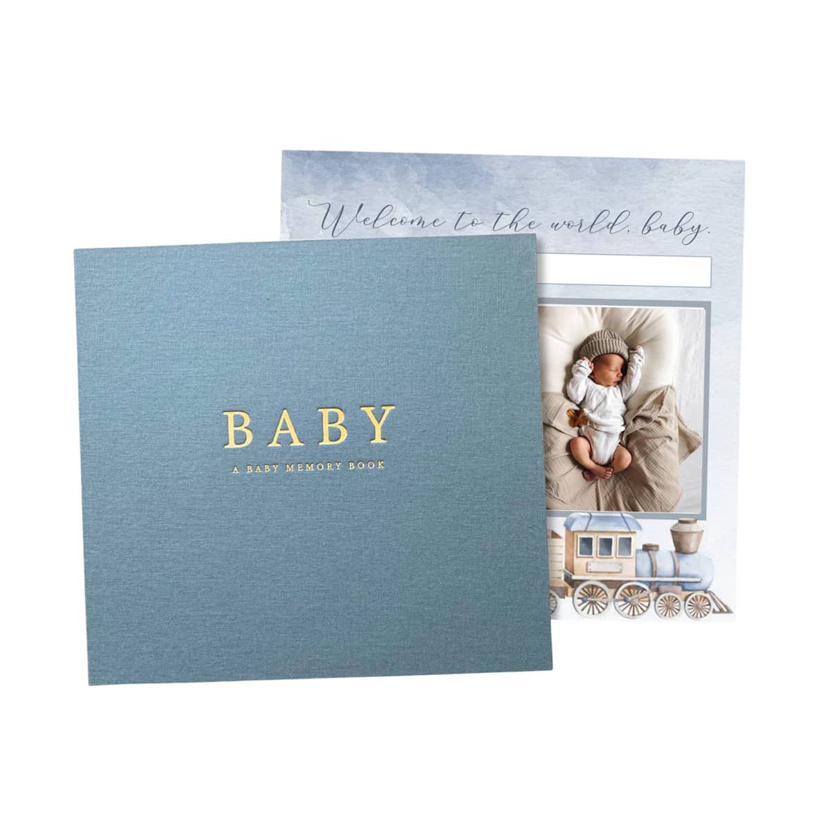 Peachly Baby Memory Book - Finn Blue