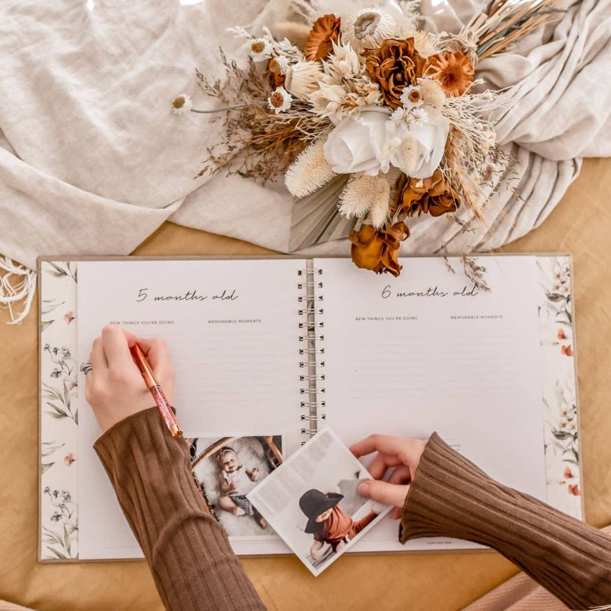 Peachly Baby Memory Book - Fleur