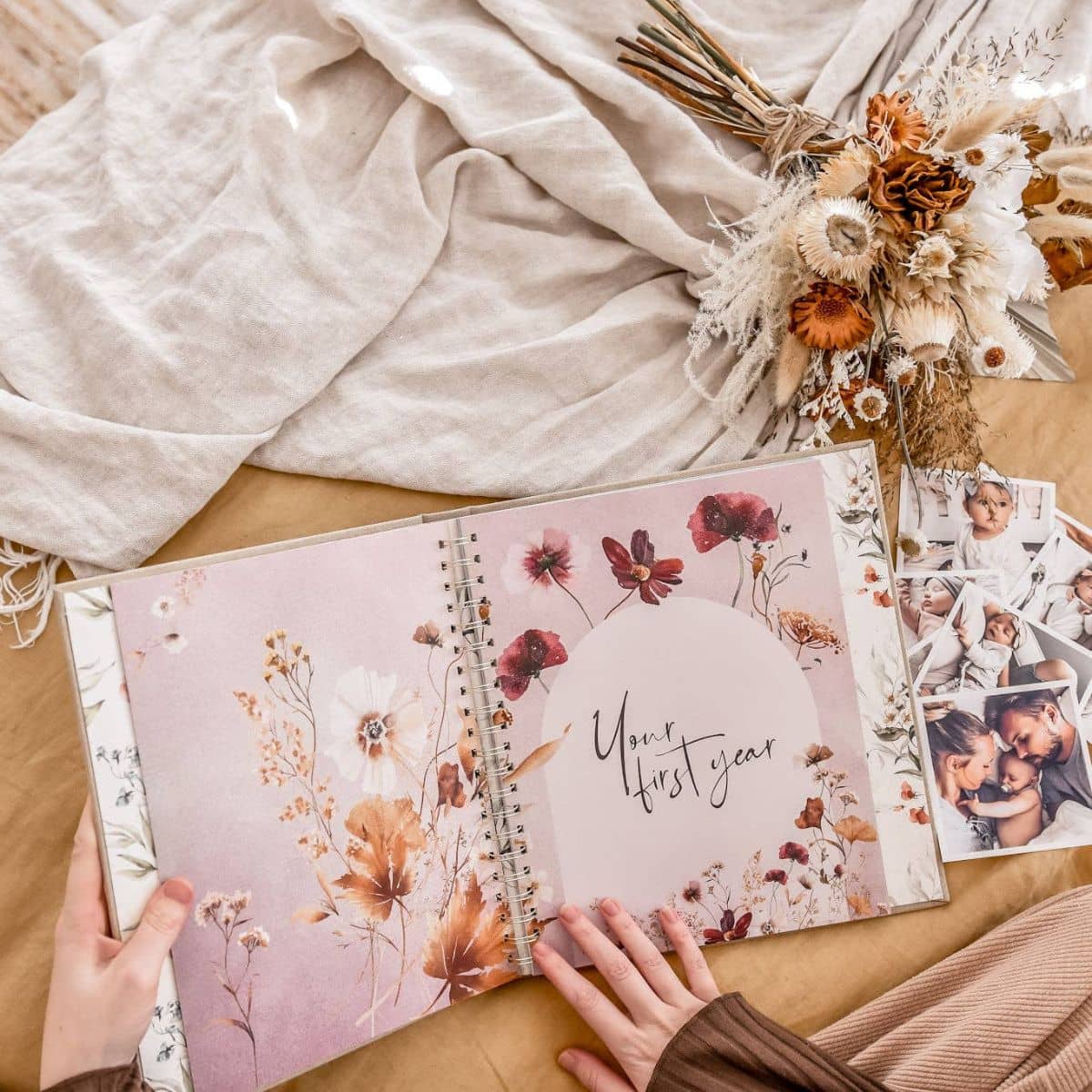 Peachly Baby Memory Book - Fleur