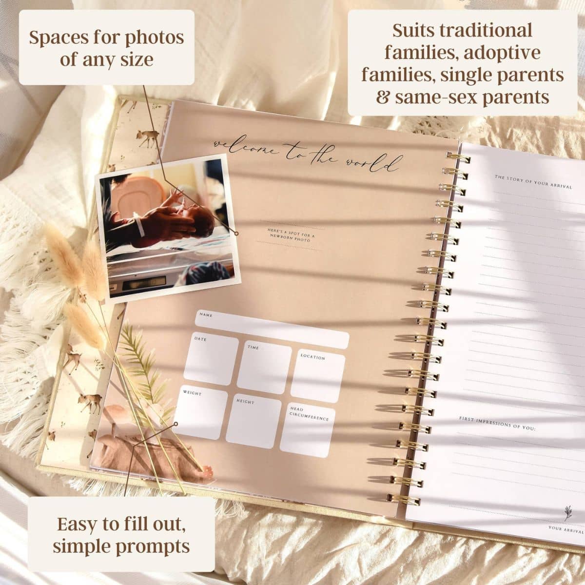 Peachly Baby Memory Book - Forest