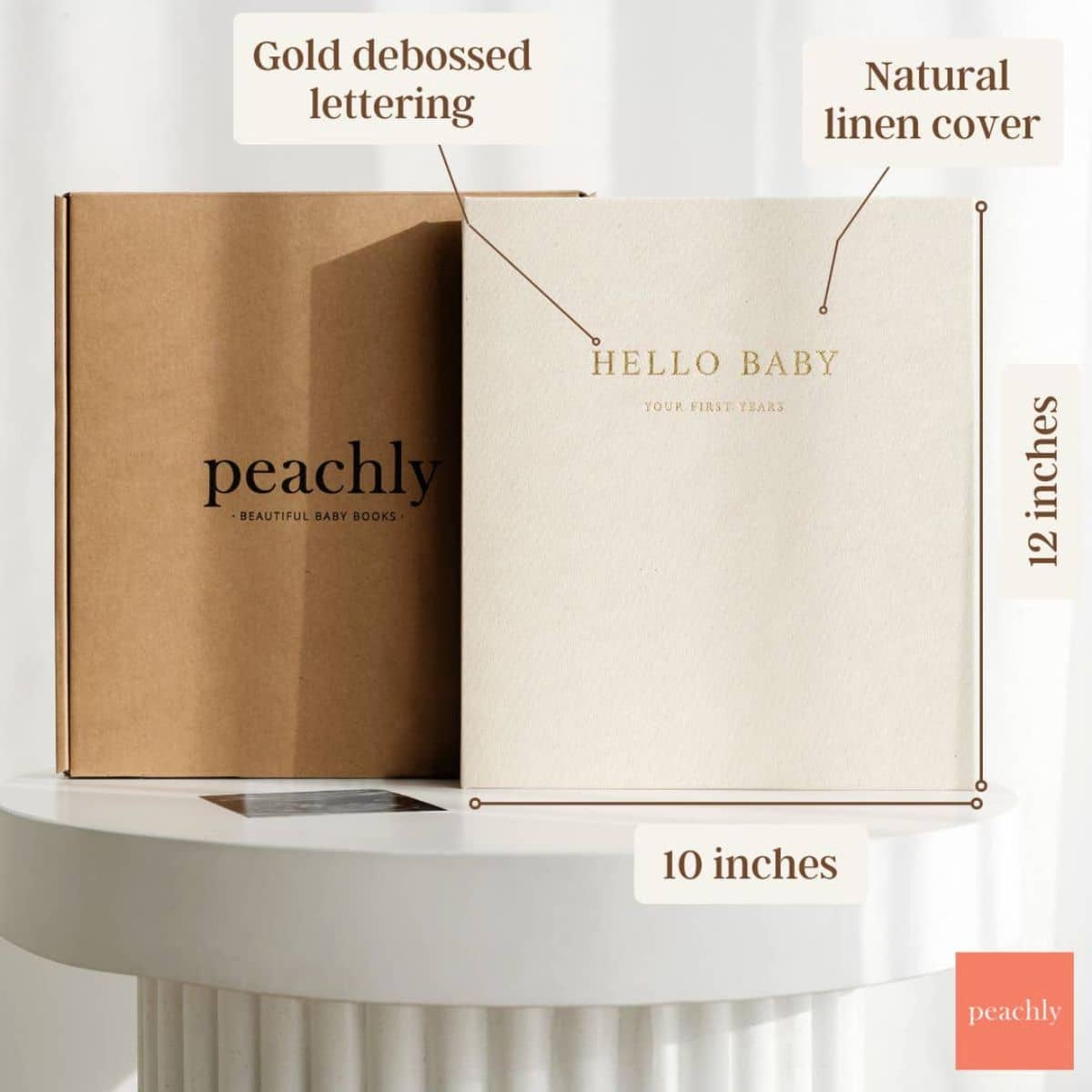 Peachly Baby Memory Book - Olive