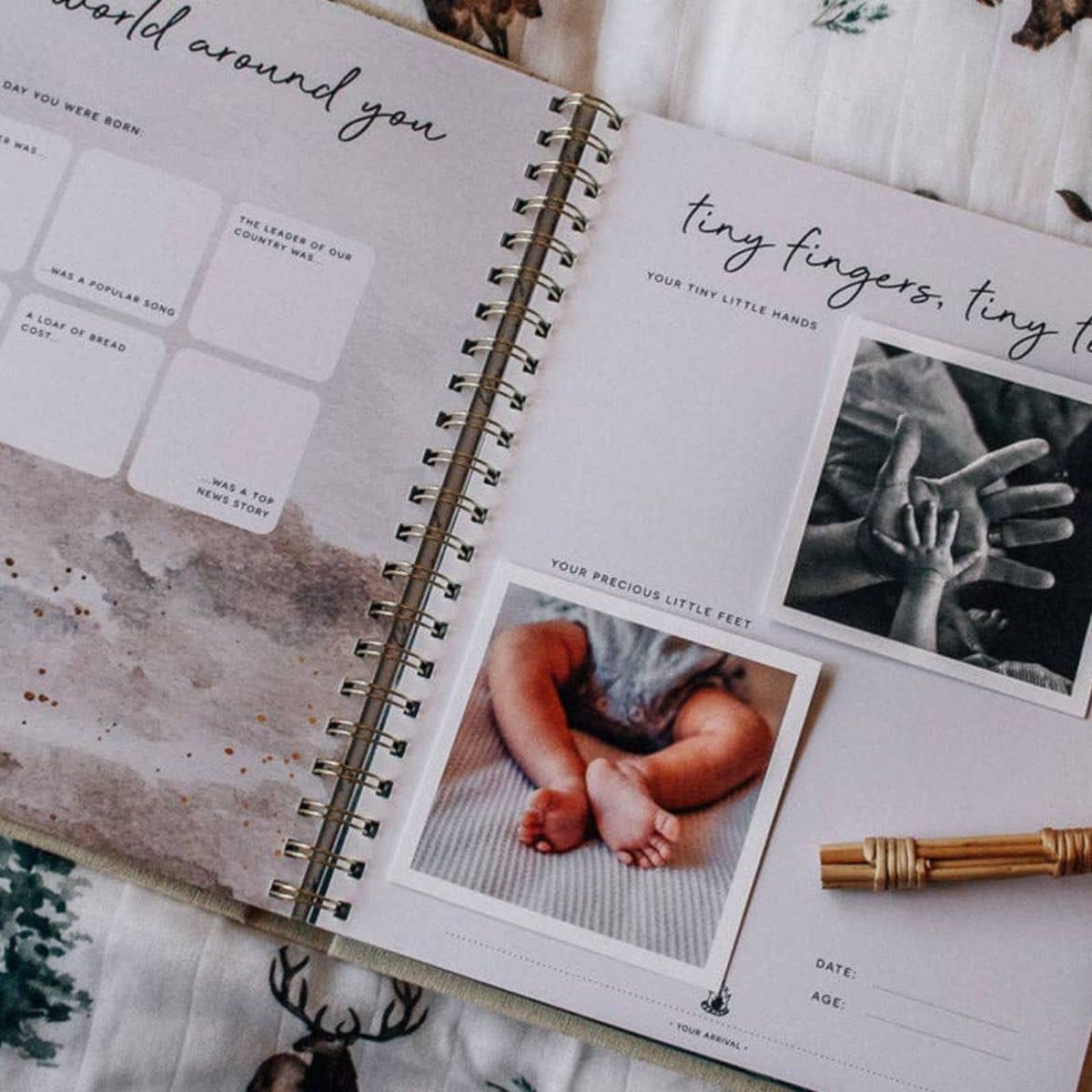 Peachly Baby Memory Book - Wild