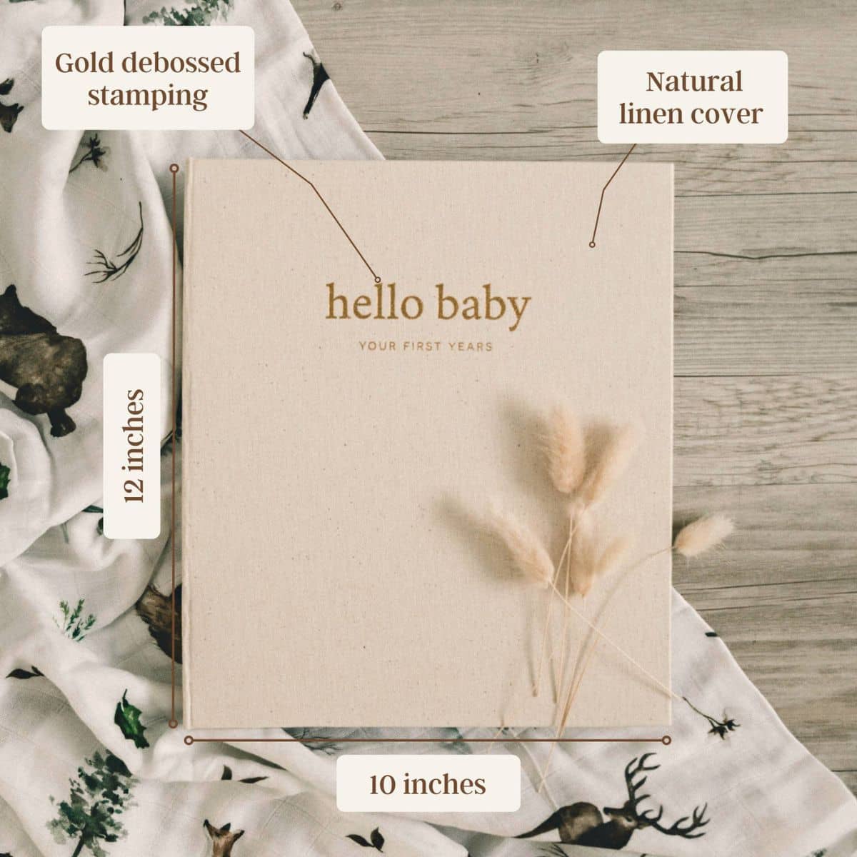 Peachly Baby Memory Book - Wild