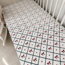 Pop Ya Tot Fitted Cotton Muslin Cot Sheet - Bow Peep