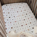 Pop Ya Tot Fitted Cotton Muslin Cot Sheet - Cottage Picnic
