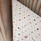 Pop Ya Tot Fitted Cotton Muslin Cot Sheet - Cottage Picnic