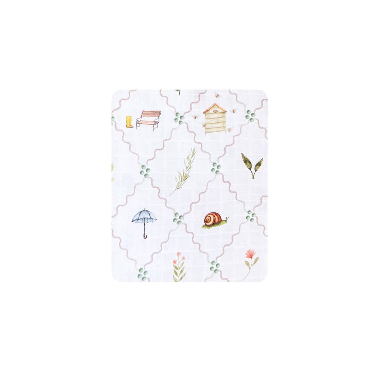 Pop Ya Tot Fitted Cotton Muslin Cot Sheet - Cottage Picnic