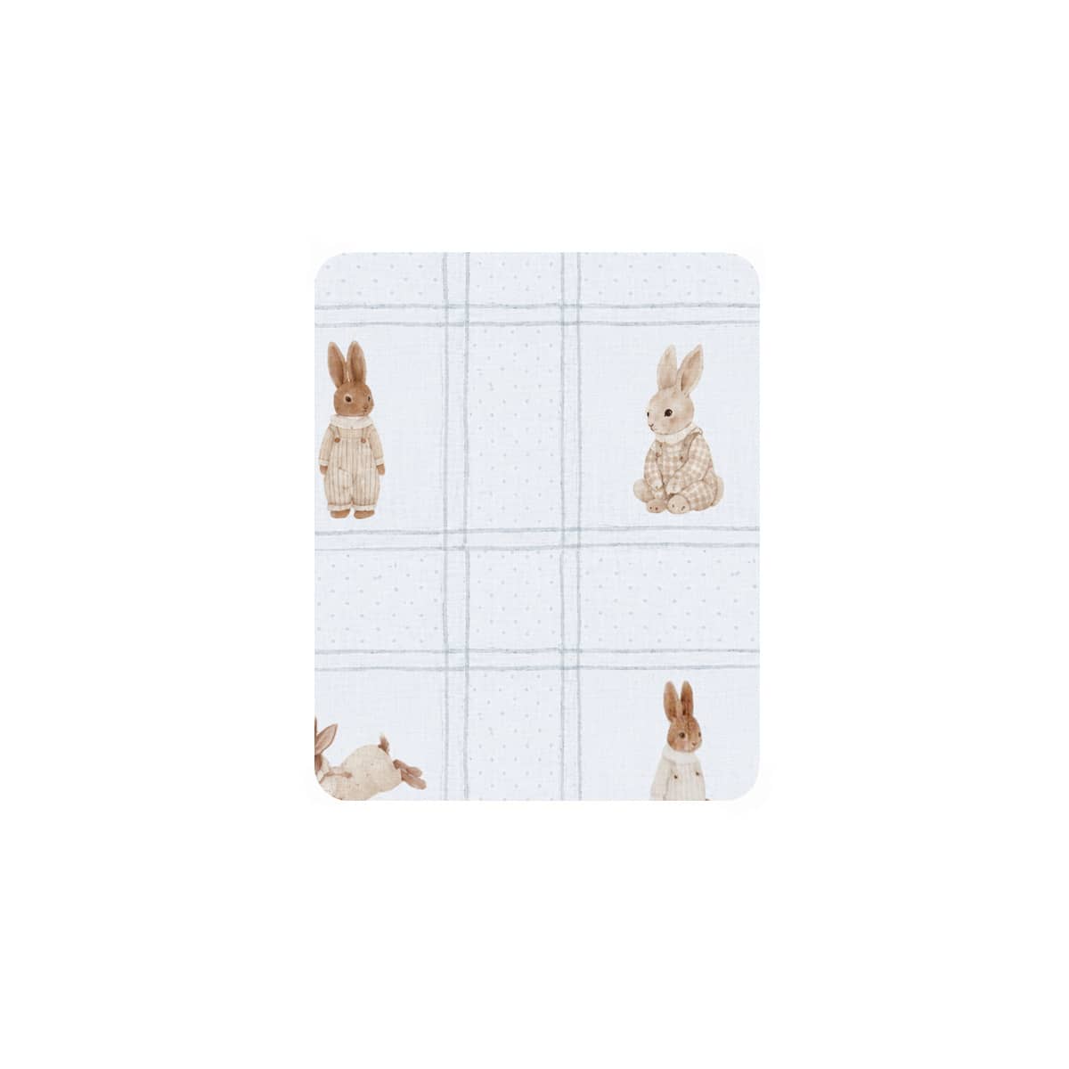 Pop Ya Tot Fitted Cotton Muslin Cot Sheet - Little Cottontail