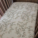 Pop Ya Tot Fitted Cotton Muslin Cot Sheet - Fleur Blanche