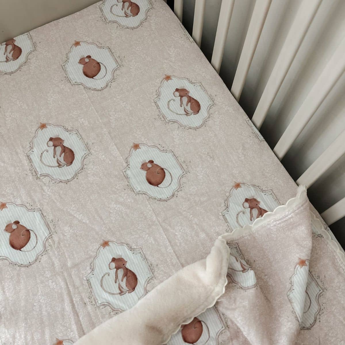 Pop Ya Tot Fitted Cotton Muslin Cot Sheet -Sweet Squeak