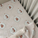 Pop Ya Tot Fitted Cotton Muslin Cot Sheet -Sweet Squeak