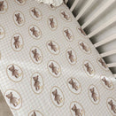Pop Ya Tot Fitted Cotton Muslin Cot Sheet - Ted & Duck