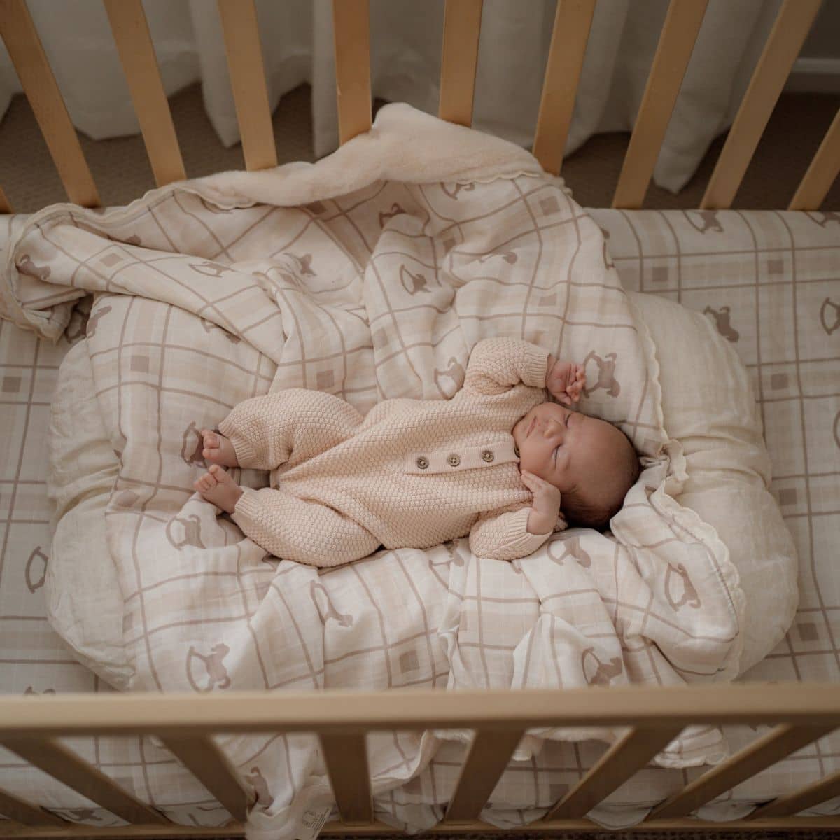 Pop Ya Tot Fitted Cotton Muslin Cot Sheet - The Rocking Horse