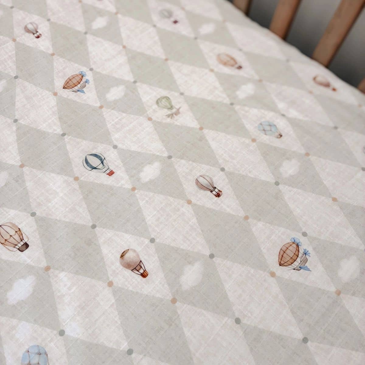 Pop Ya Tot Fitted Cotton Muslin Cot Sheet - Up and Away