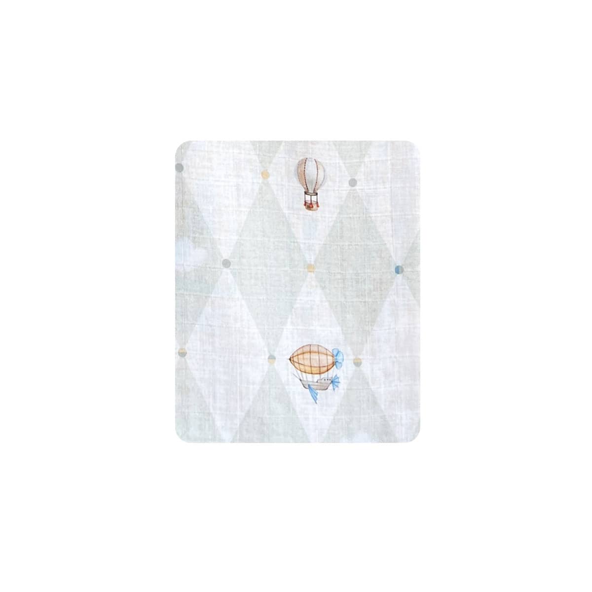 Pop Ya Tot Fitted Cotton Muslin Cot Sheet - Up and Away