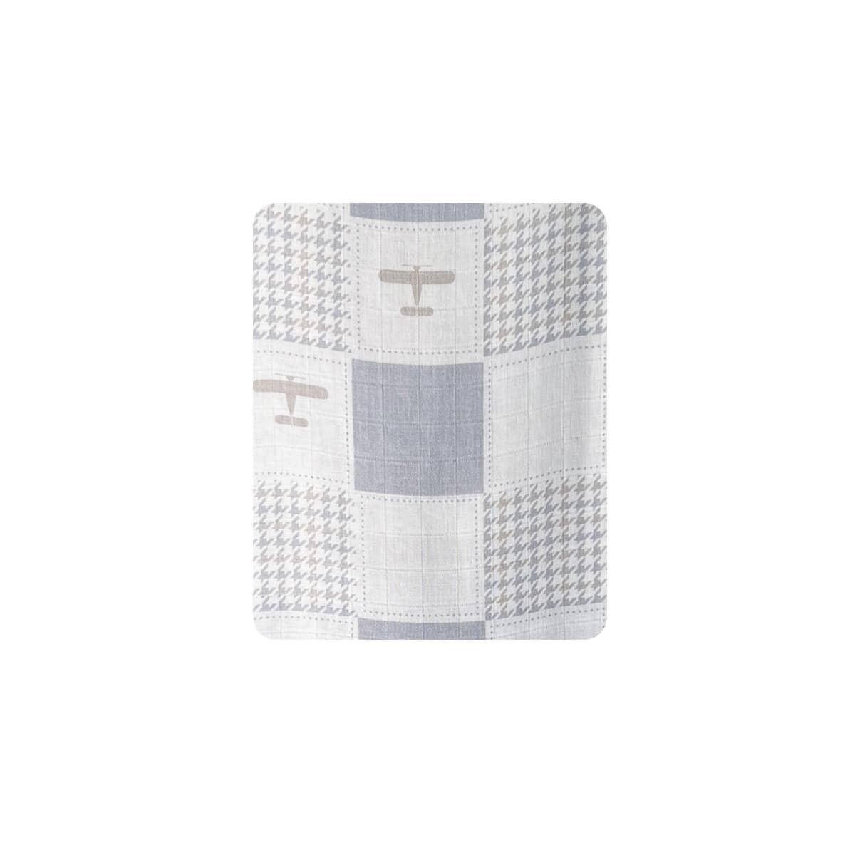 Pop Ya Tot Fitted Cotton Muslin Cot Sheet - Wright Flyer