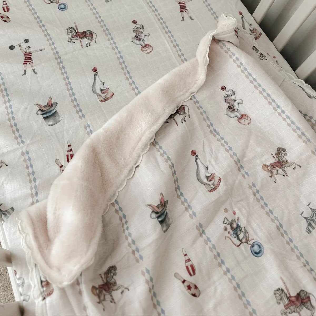 Pop Ya Tot Fur Lined Cot Blanket - Le Cirque