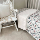 Pop Ya Tot Fur Lined Cot Blanket - Bow Peep