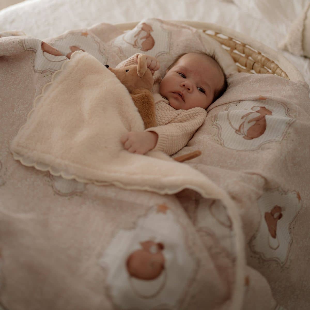 Pop Ya Tot Fur Lined Cot Blanket - Sweet Squeak
