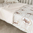 Pop Ya Tot Fur Lined Cot Blanket - Ted & Duck