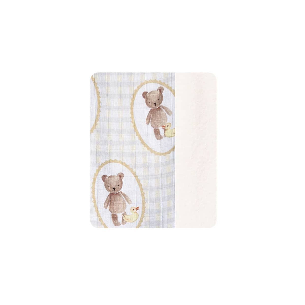 Pop Ya Tot Fur Lined Cot Blanket - Ted & Duck