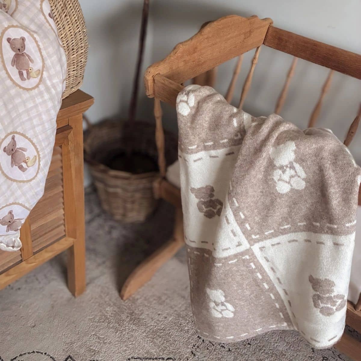 Pop Ya Tot Knitted Blanket - Little Ted