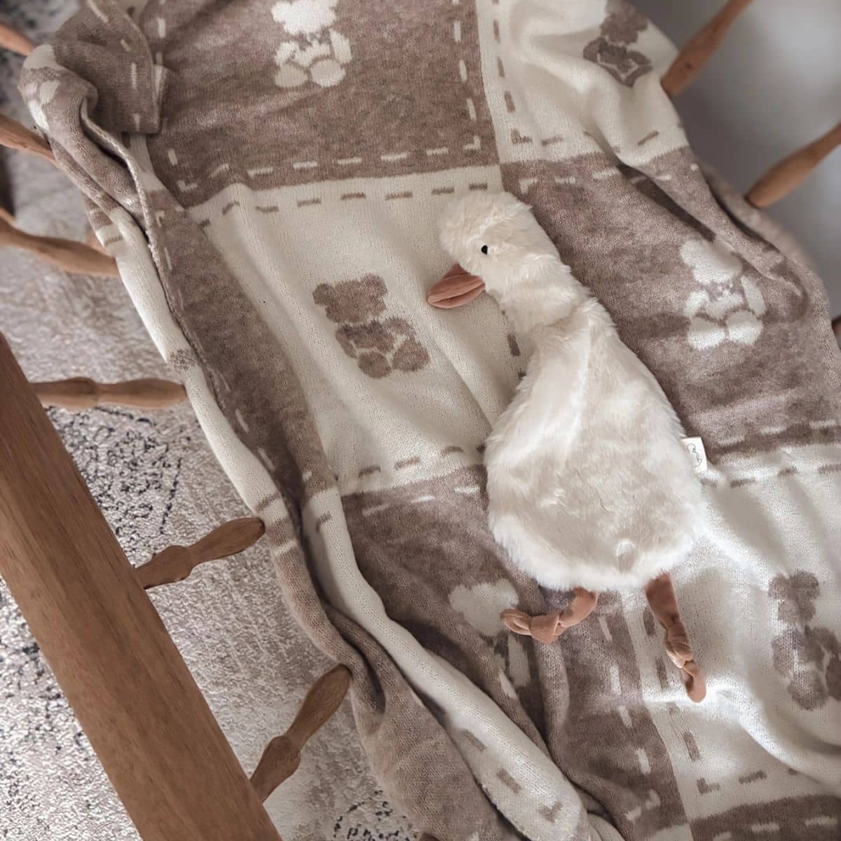 Pop Ya Tot Knitted Blanket - Little Ted