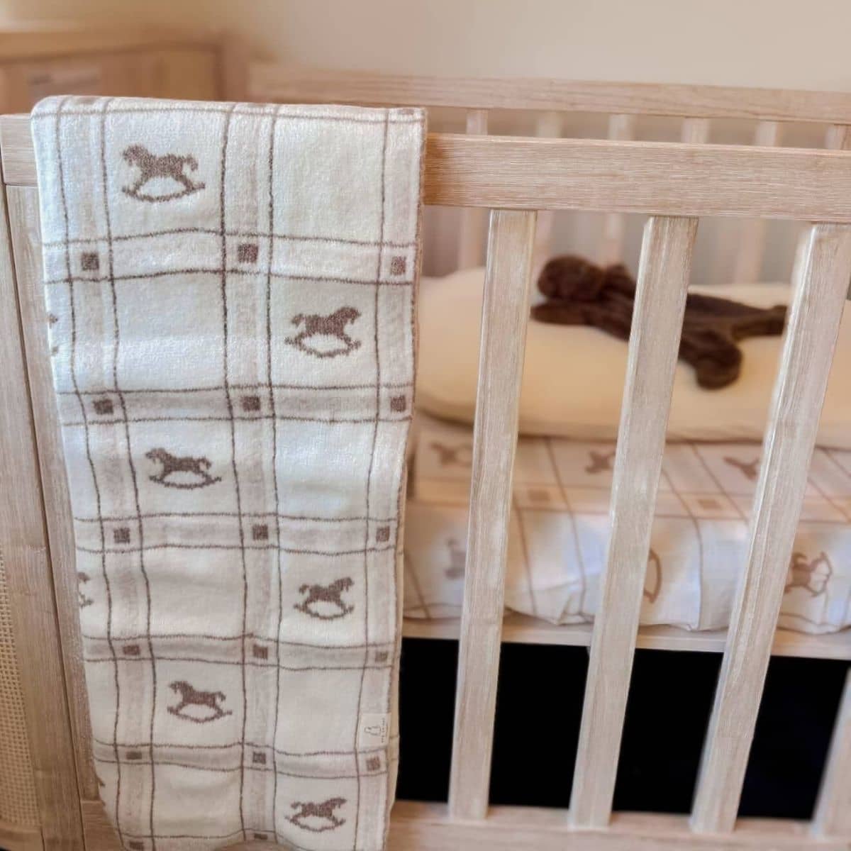 Pop Ya Tot Knitted Blanket - Rocking Horse