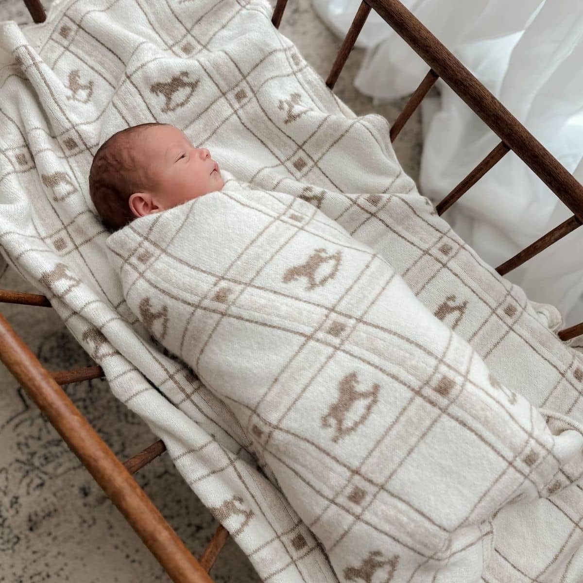 Pop Ya Tot Knitted Blanket - Rocking Horse