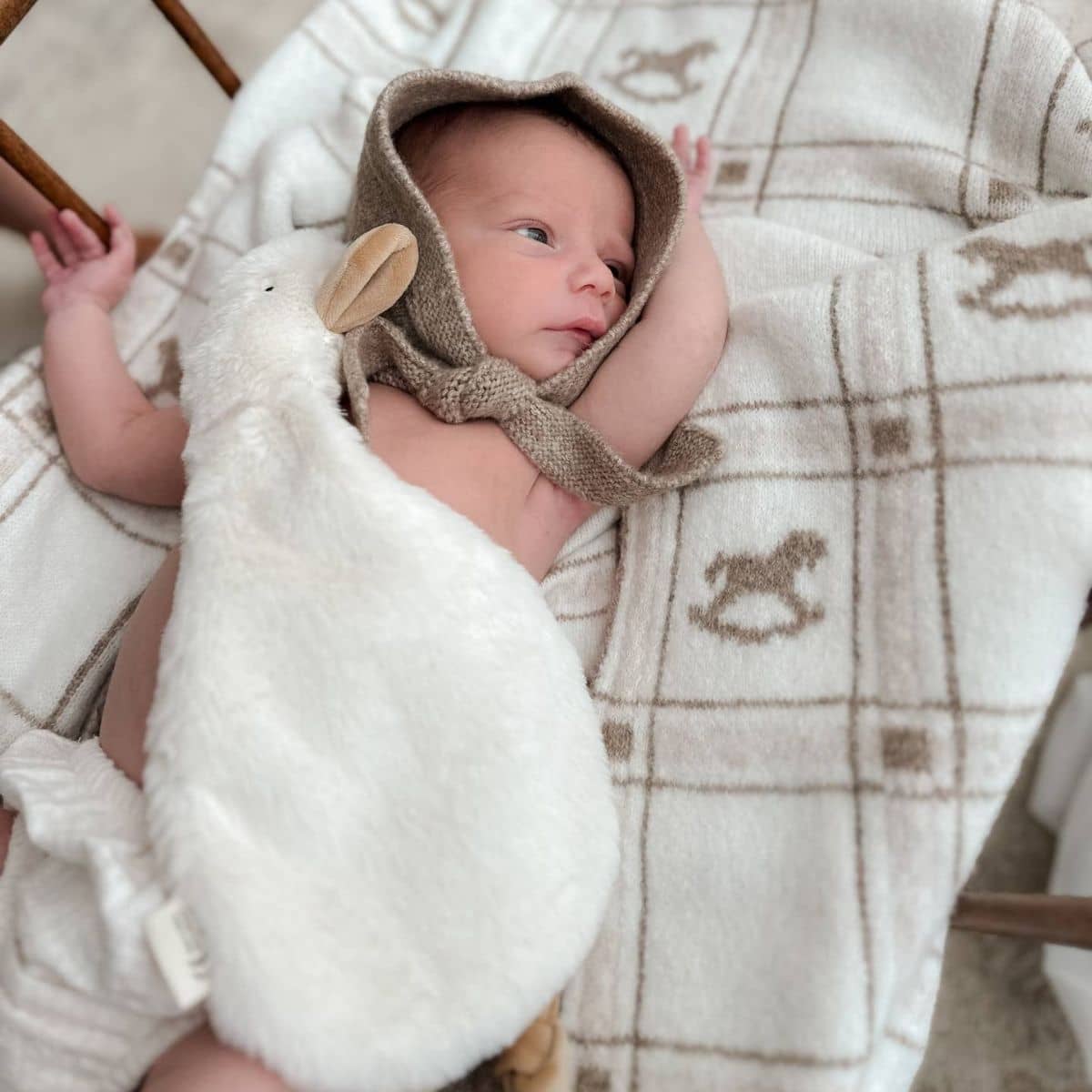 Pop Ya Tot Knitted Blanket - Rocking Horse