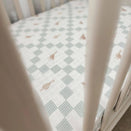 Pop Ya Tot Fitted Cotton Muslin Cot Sheet - Goosey Gander