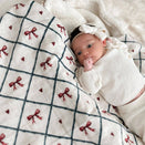 Pop Ya Tot Organic Cotton Swaddle Wrap - Bow Peep