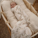 Pop Ya Tot Organic Cotton Swaddle Wrap - Fleur Blanche