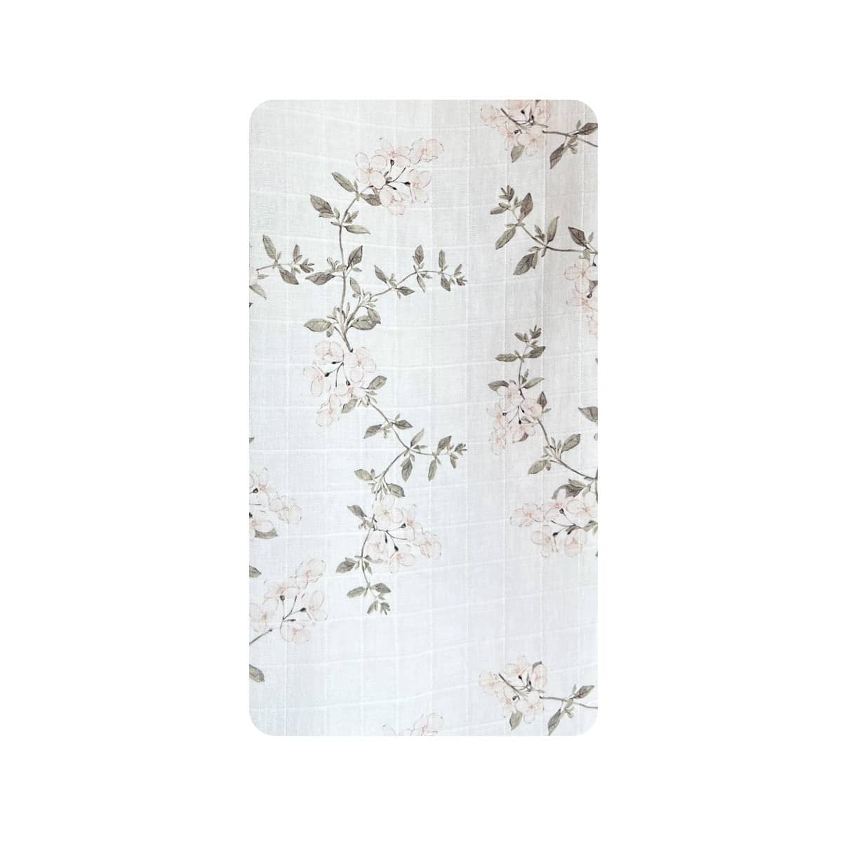 Pop Ya Tot Organic Cotton Swaddle Wrap - Fleur Blanche
