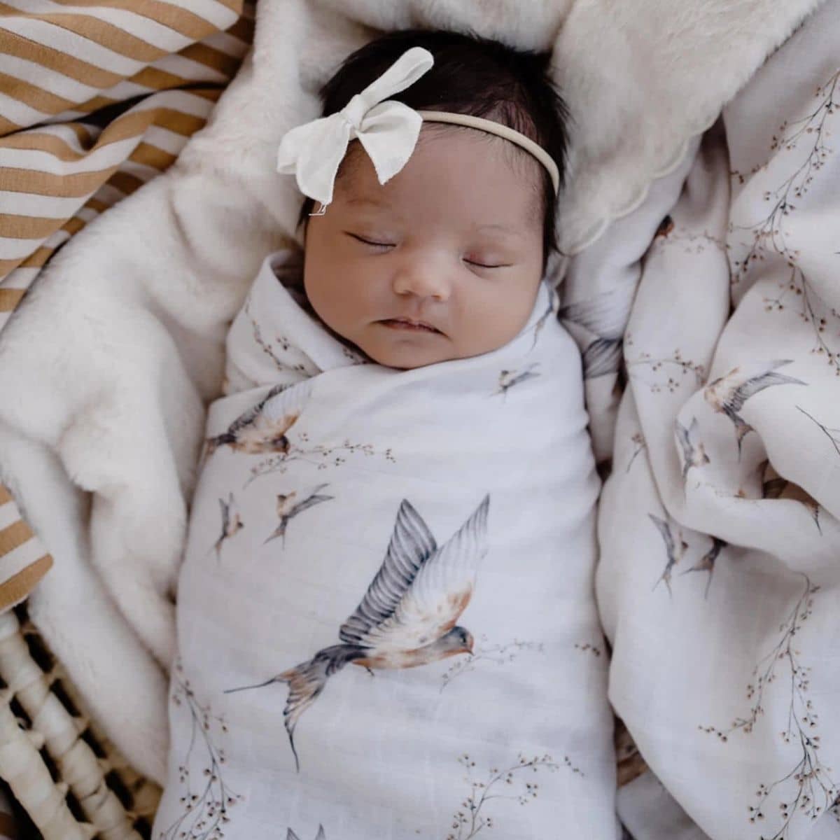 Pop Ya Tot Organic Cotton Swaddle Wrap - Nightingale