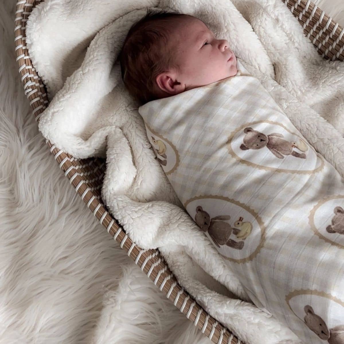 Pop Ya Tot Organic Cotton Swaddle Wrap - Ted & Duck