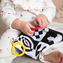 Priya & Peanut Baby Sensory Crinkle Square - Black + White