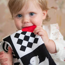 Priya & Peanut Baby Sensory Crinkle Square - Black + White